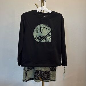 🎈Art Class Fleece Pajama Set Long Sleeve Sweater Fleece Drawstring Shorts